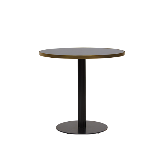 Kit Round Cafe Table Black Laminate, Round Cafe Table