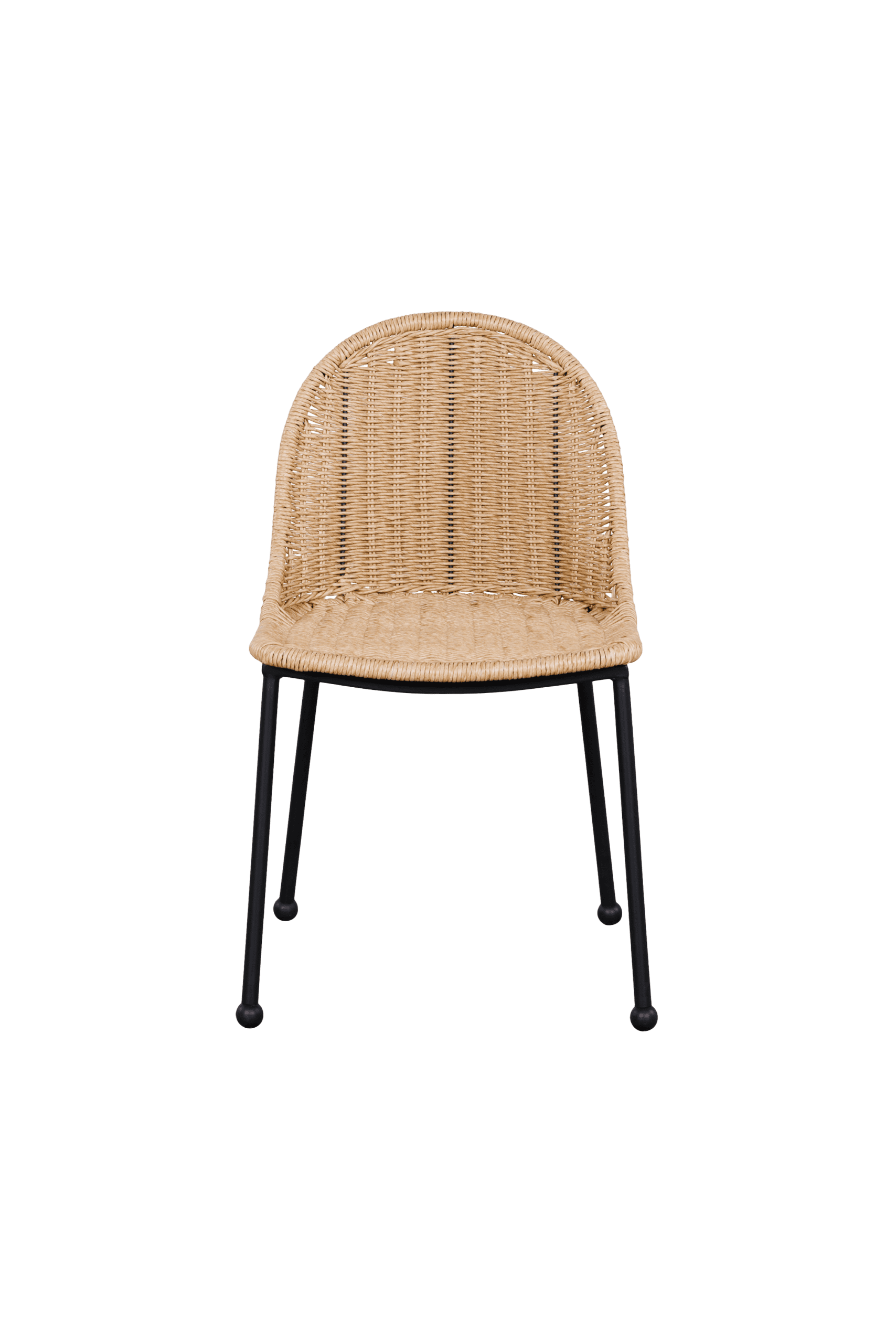 CAPRI CHAIR BLACK LEG NATURAL WEAVE