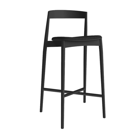 Hunter_Seating_Stool_Black_Timber_Front